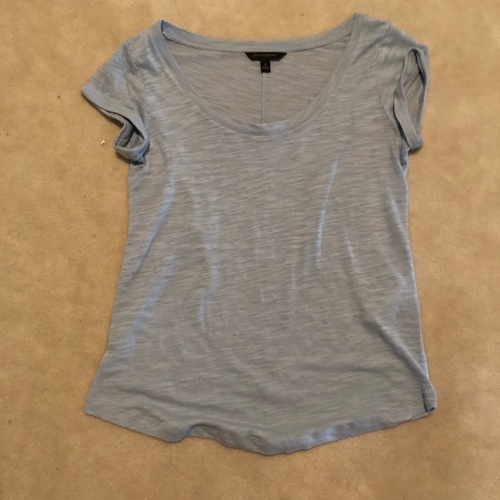Banana Republic baby blue scoop tee